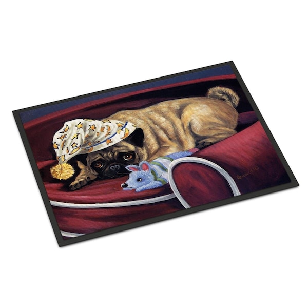 Carolines Treasures 24 x 36 in. Pug Goodnight Sweetheart Indoor or Outdoor Mat PPP3269JMAT - main